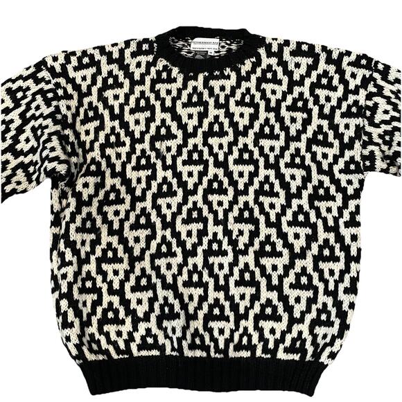 Vintage Peterborough Row Mens Sweater M Chunky Grandpa 100% Wool Warm - Picture 1 of 7